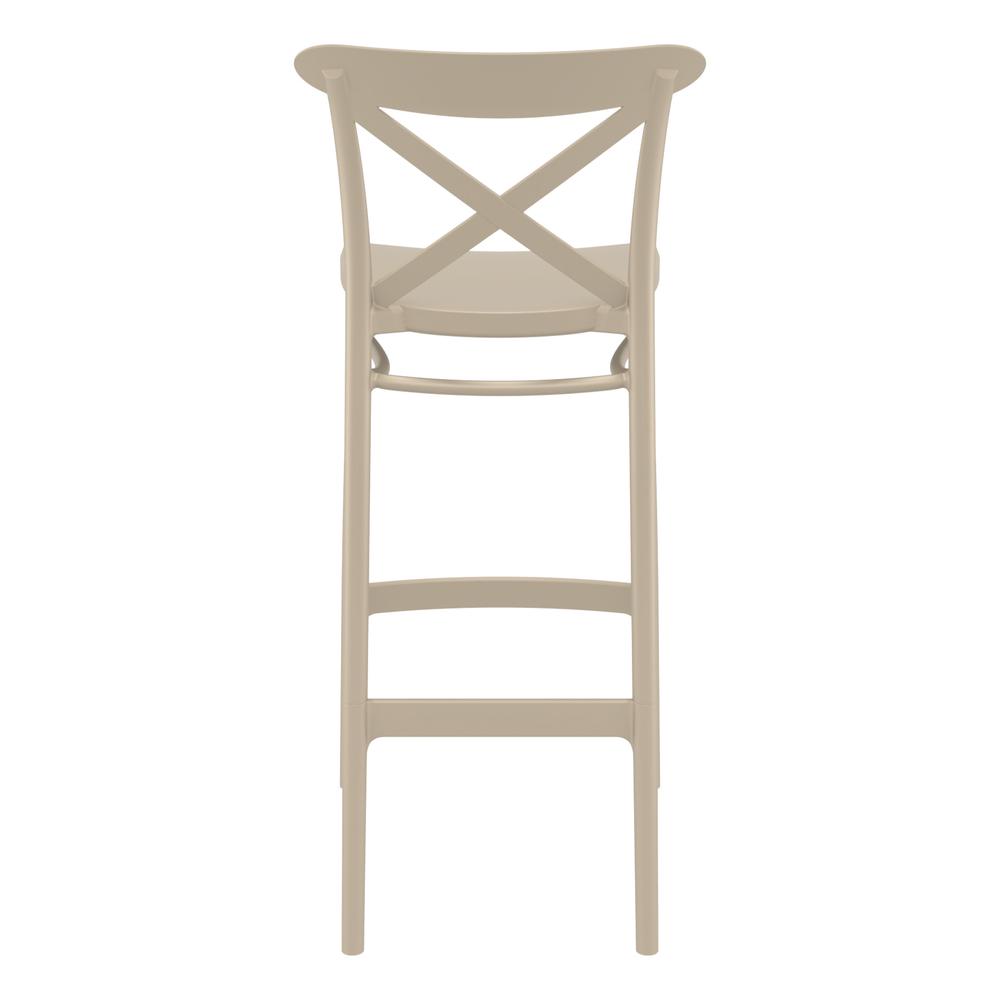 Cross Bar Stool Taupe, Set of 2. Picture 5
