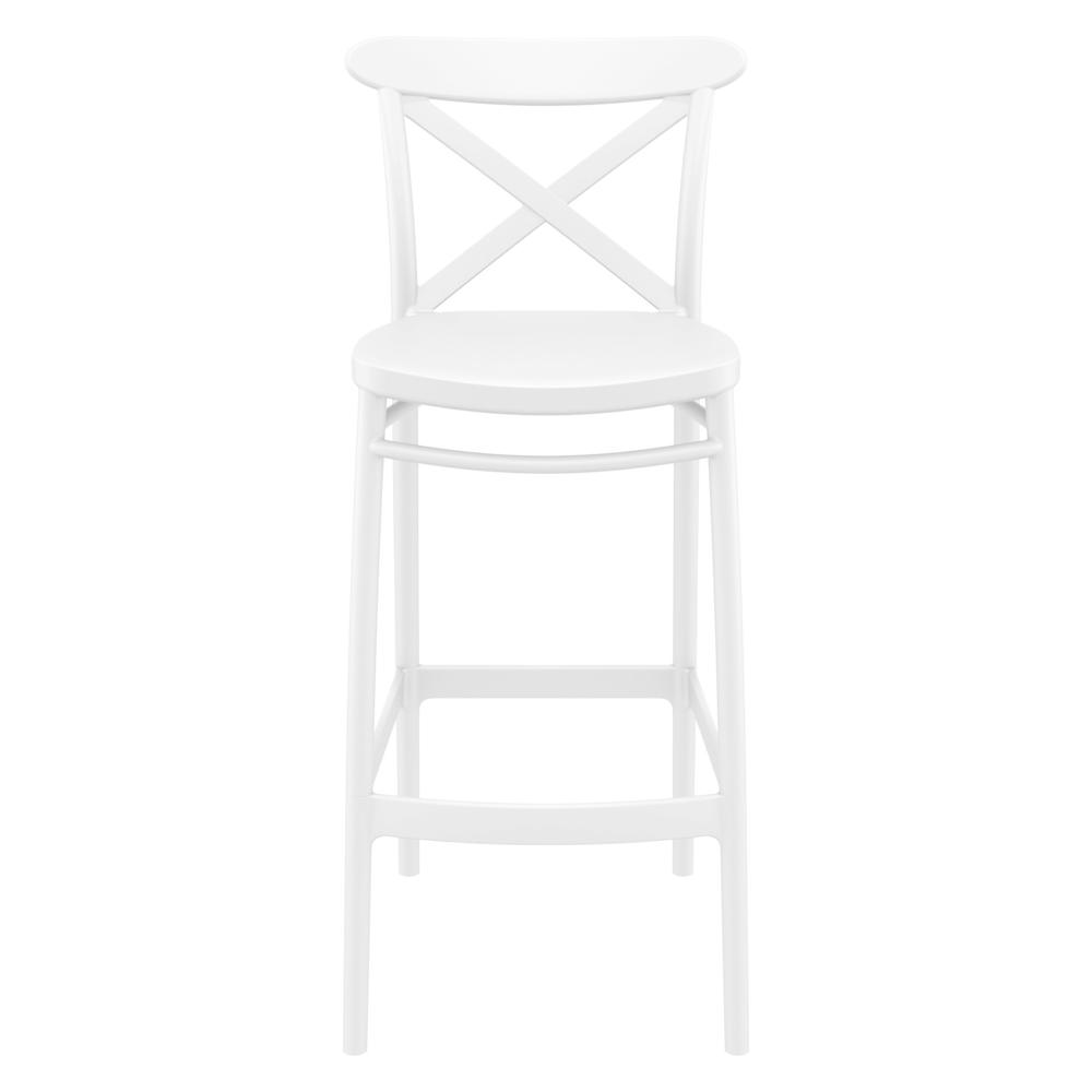 Cross Bar Stool White, Set of 2. Picture 3