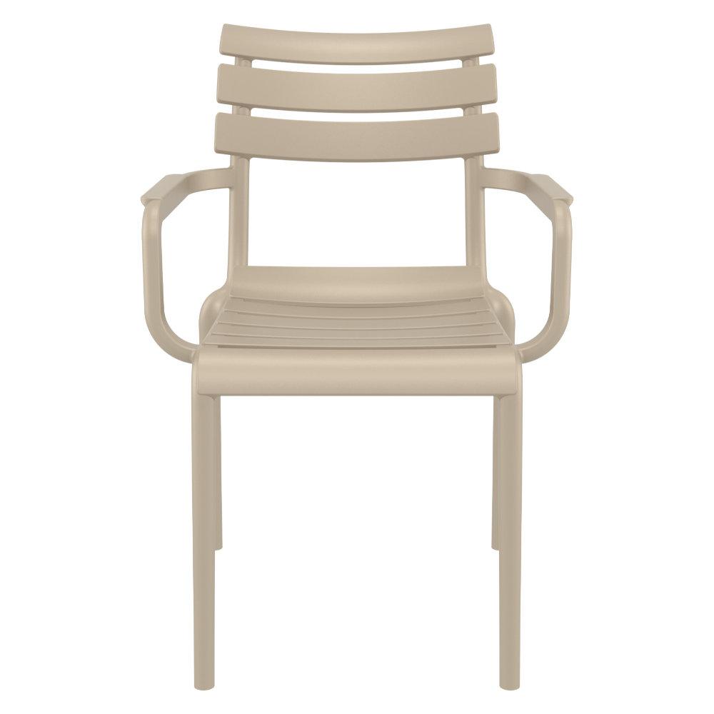 Paris Resin Outdoor Arm Chair Taupe. Picture 4