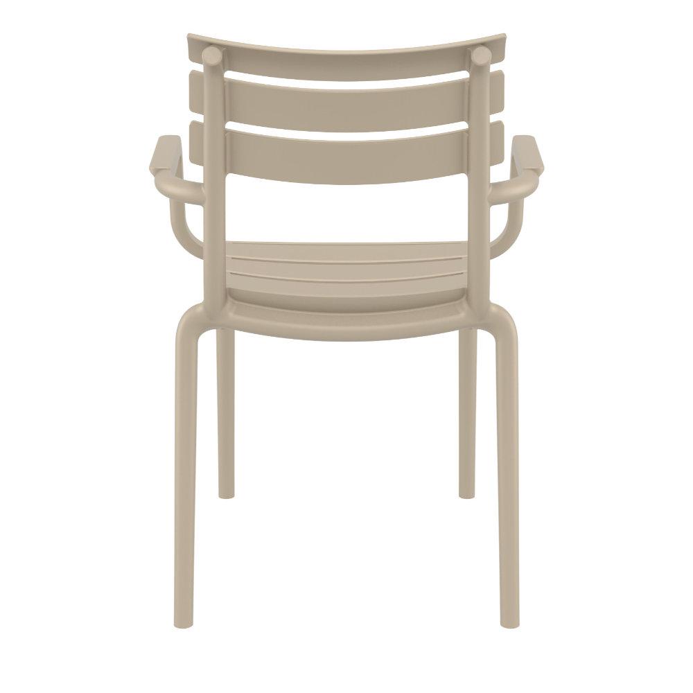 Paris Resin Outdoor Arm Chair Taupe. Picture 5