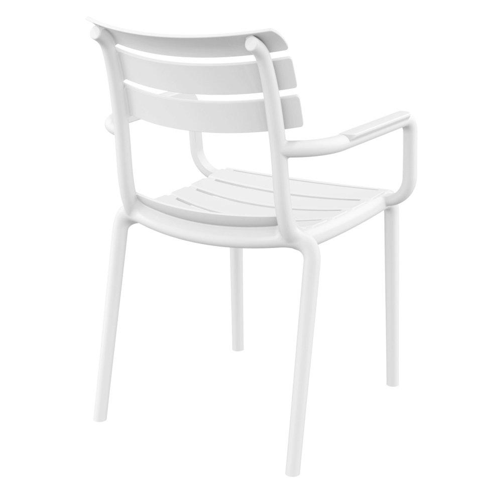 Paris Resin Outdoor Arm Chair White. Picture 2