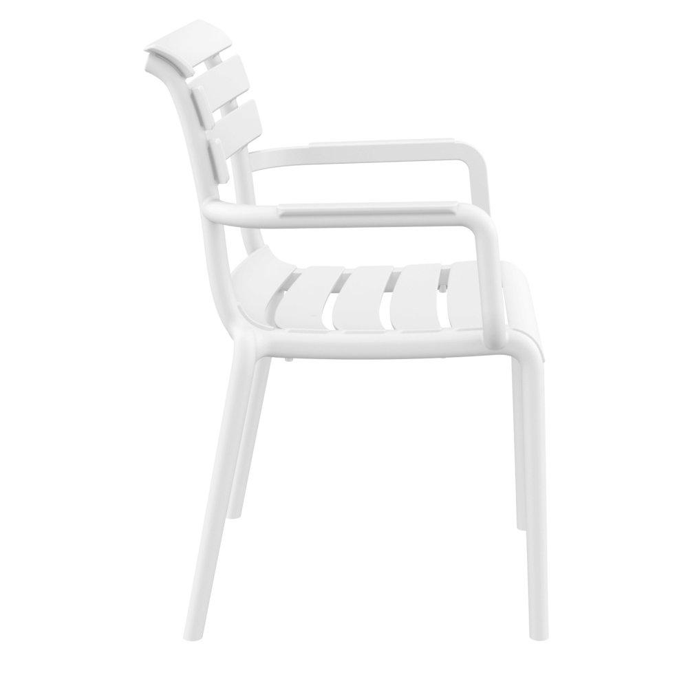 Paris Resin Outdoor Arm Chair White. Picture 3