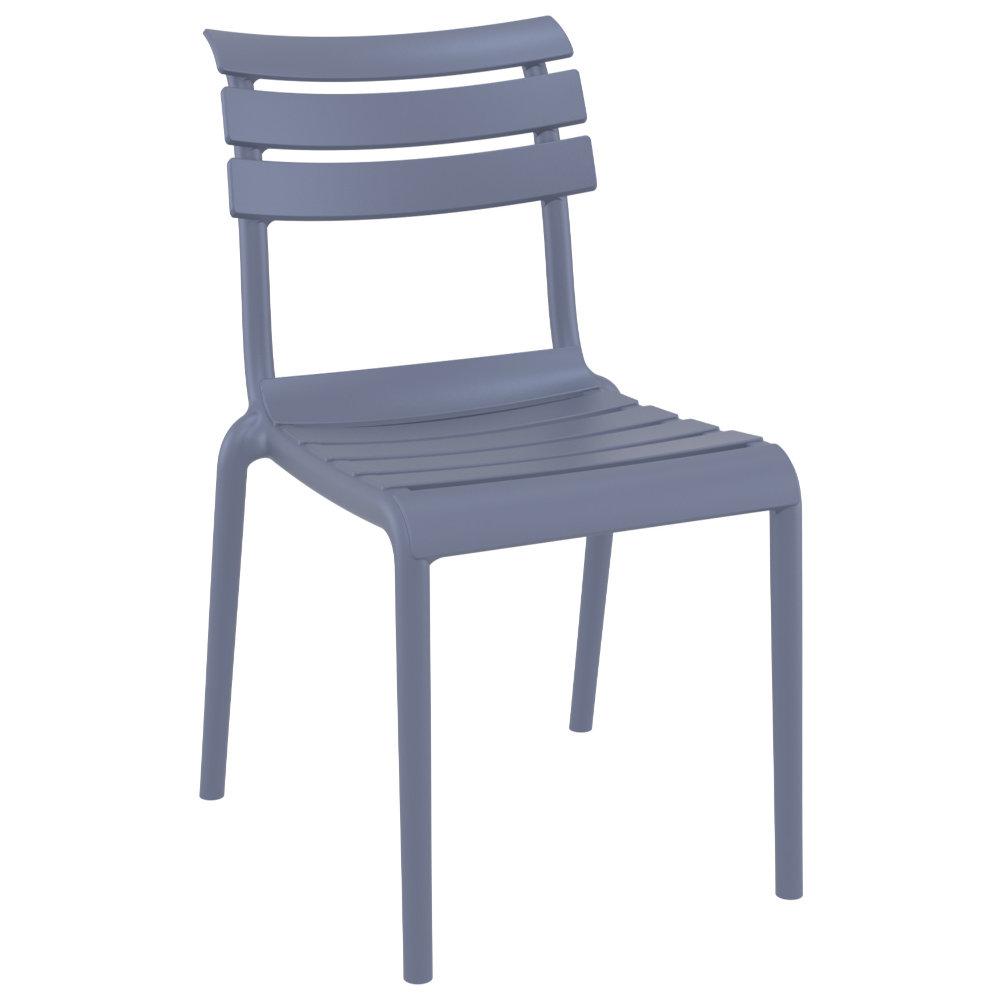 Helen Resin Outdoor Chair Dark Gray (Set of 2). Picture 1