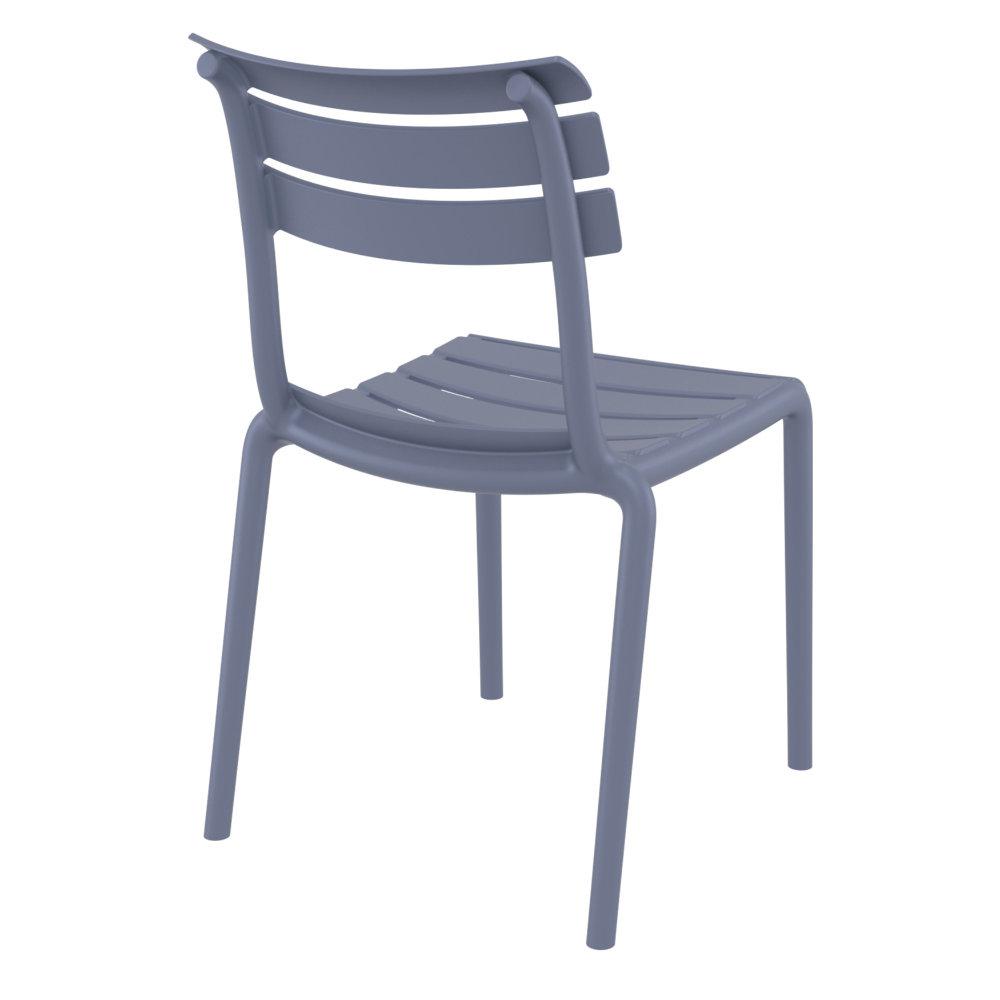 Helen Resin Outdoor Chair Dark Gray (Set of 2). Picture 2