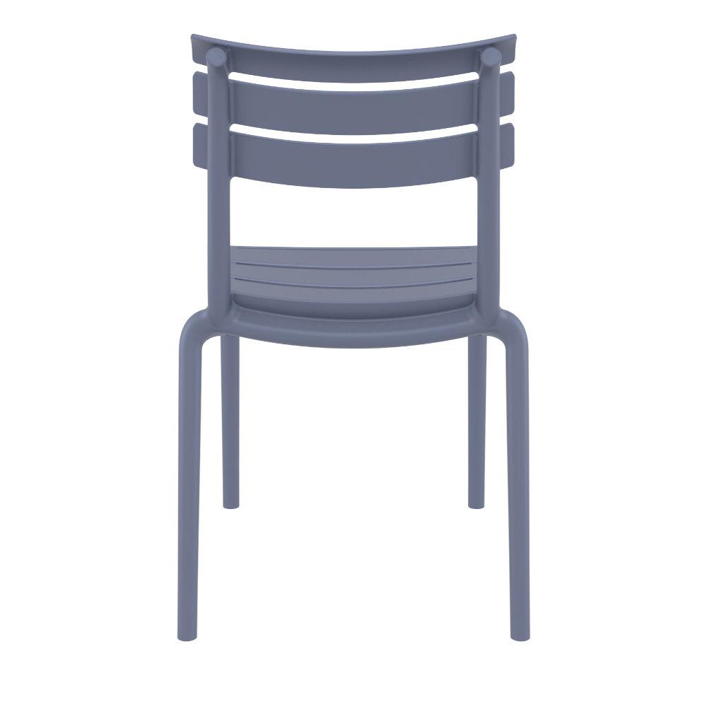Helen Resin Outdoor Chair Dark Gray (Set of 2). Picture 5