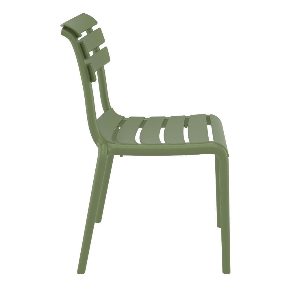 Helen Resin Outdoor Chair Olive Green. Picture 3