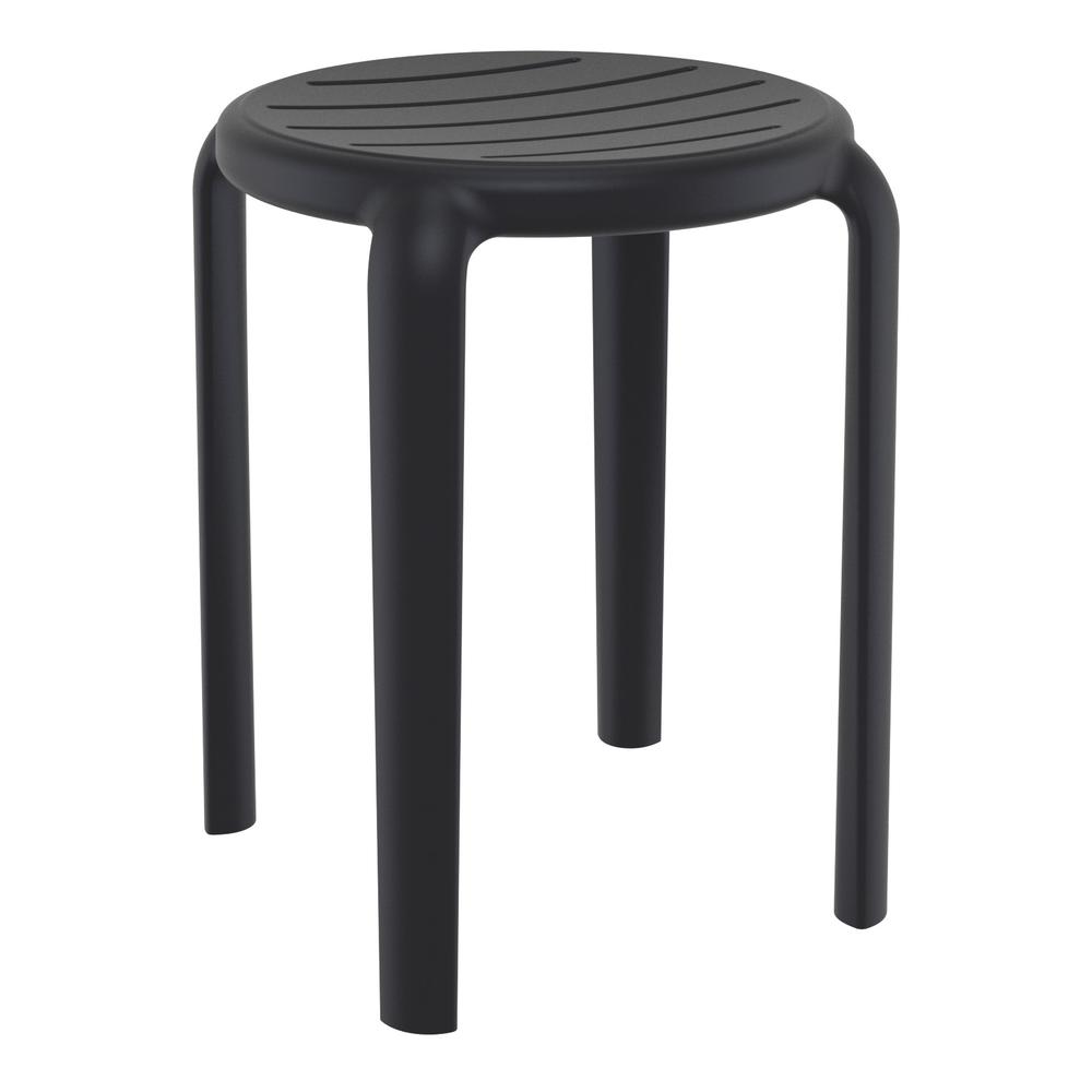 Tom Resin Dining Stool Black. Picture 1