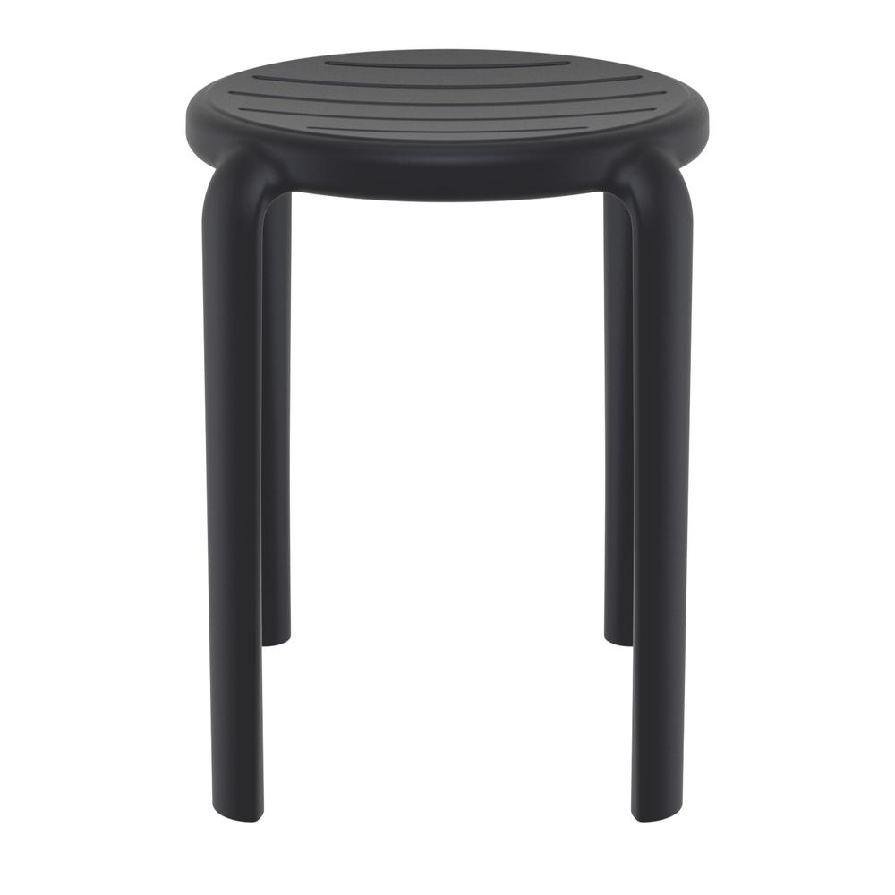 Tom Resin Dining Stool Black. Picture 3