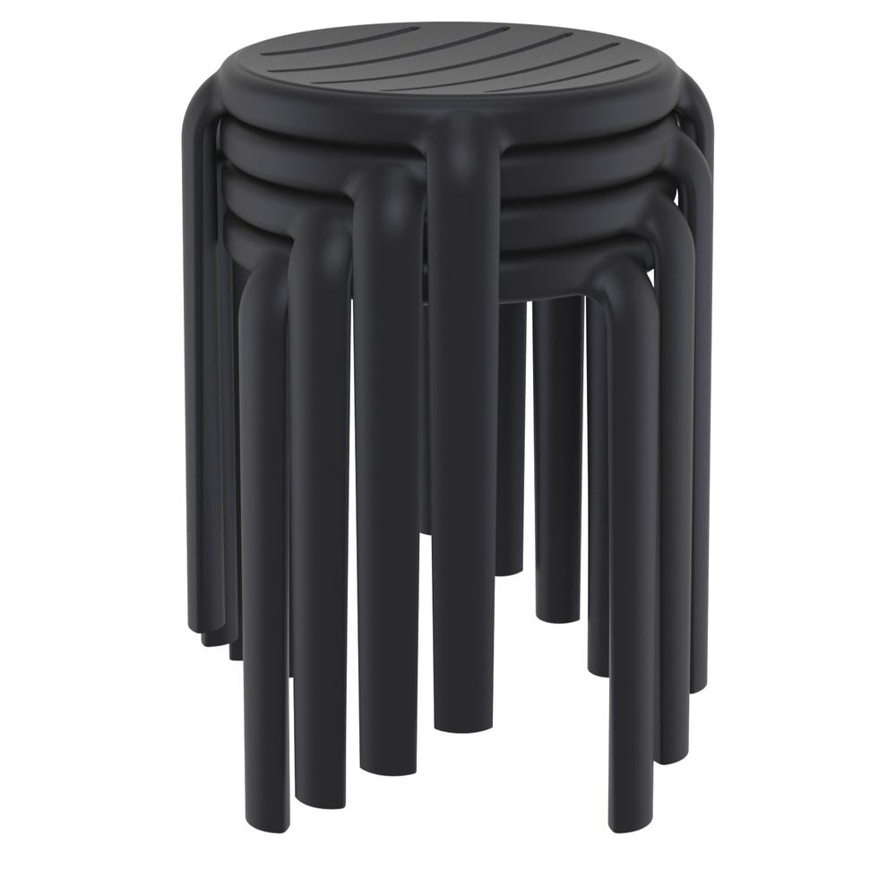 Tom Resin Dining Stool Black. Picture 4