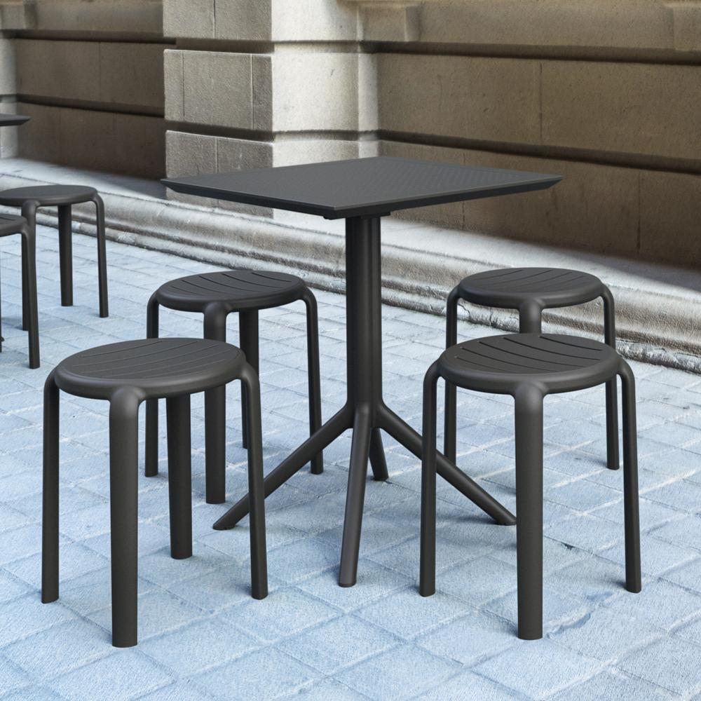 Tom Resin Dining Stool Black. Picture 6
