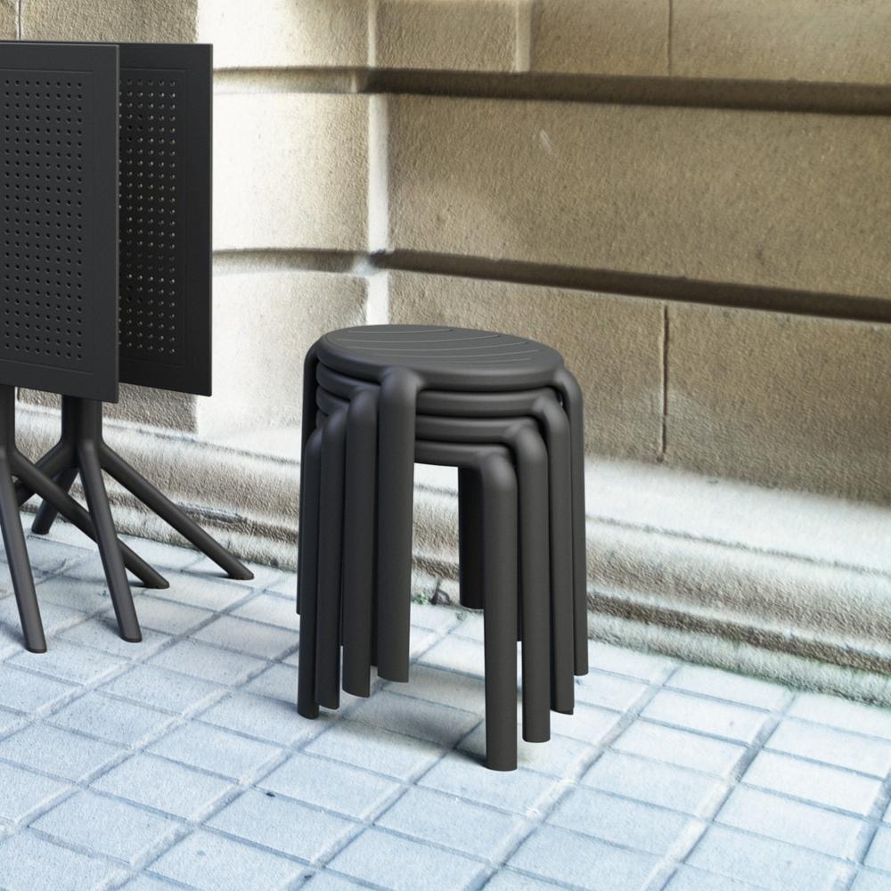 Tom Resin Dining Stool Black. Picture 5