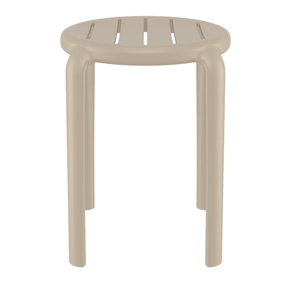 Tom Resin Dining Stool Taupe. Picture 2