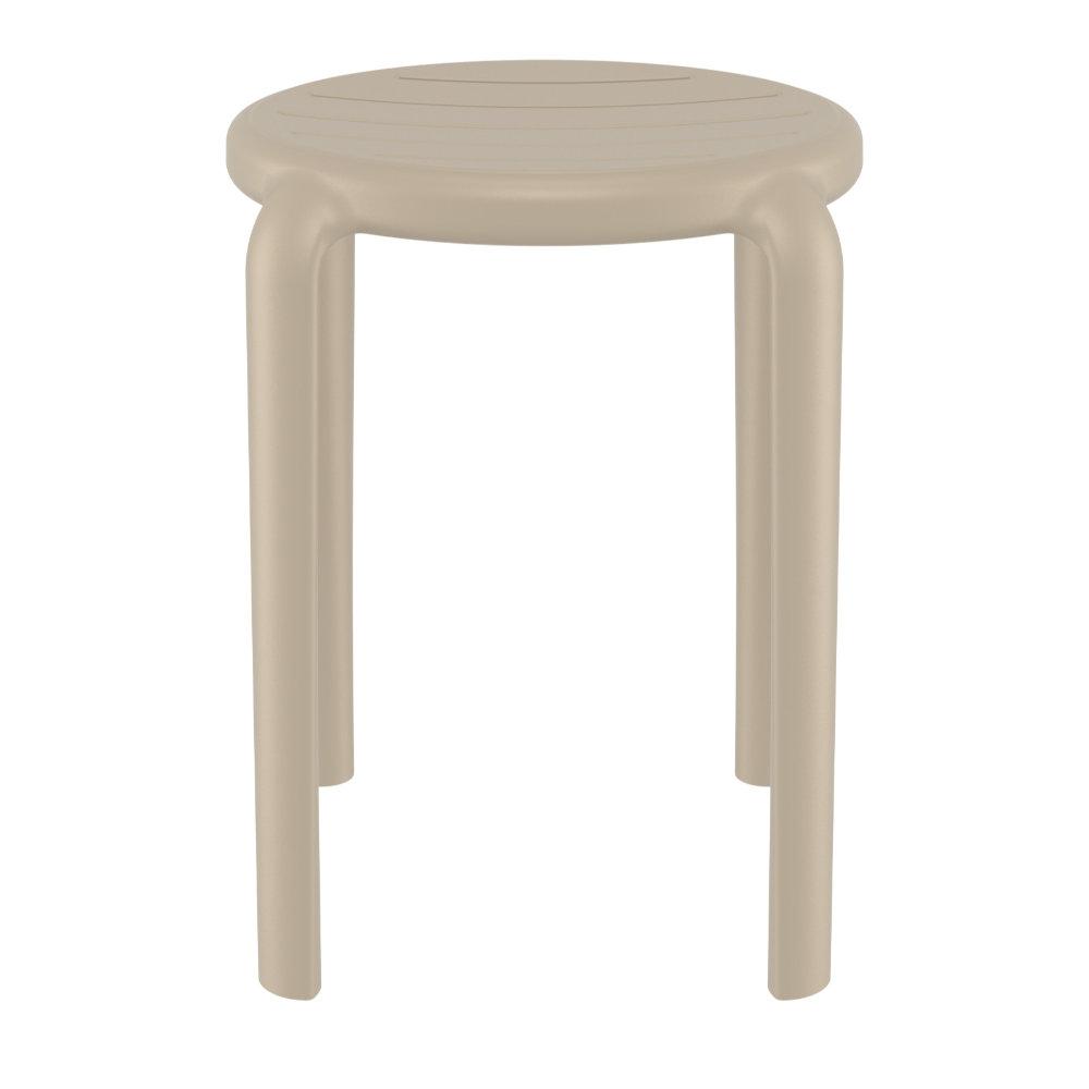 Tom Resin Dining Stool Taupe. Picture 3