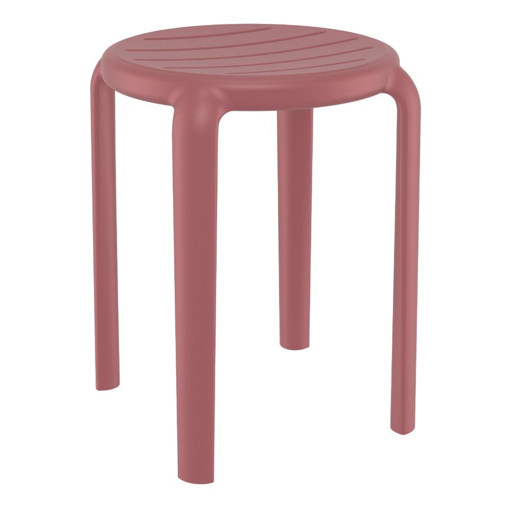 Tom Resin Dining Stool Marsala. Picture 1