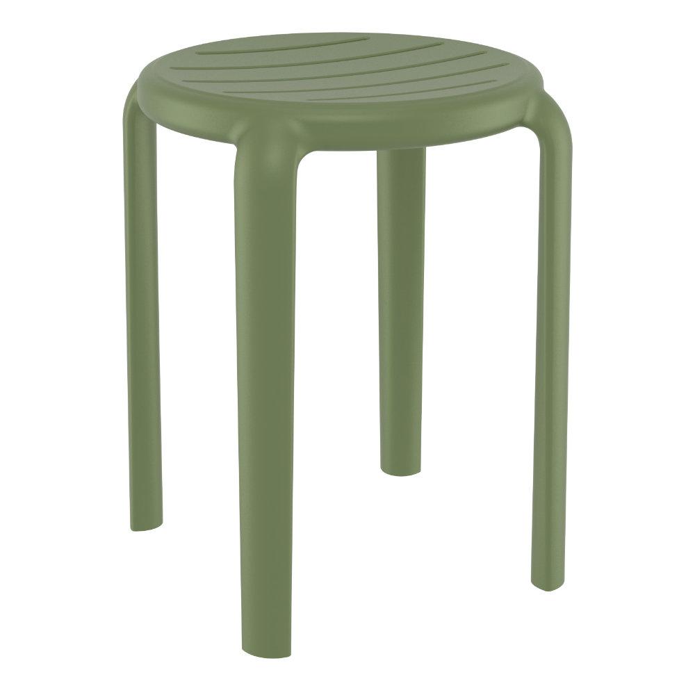 Tom Resin Dining Stool Olive Green. Picture 1
