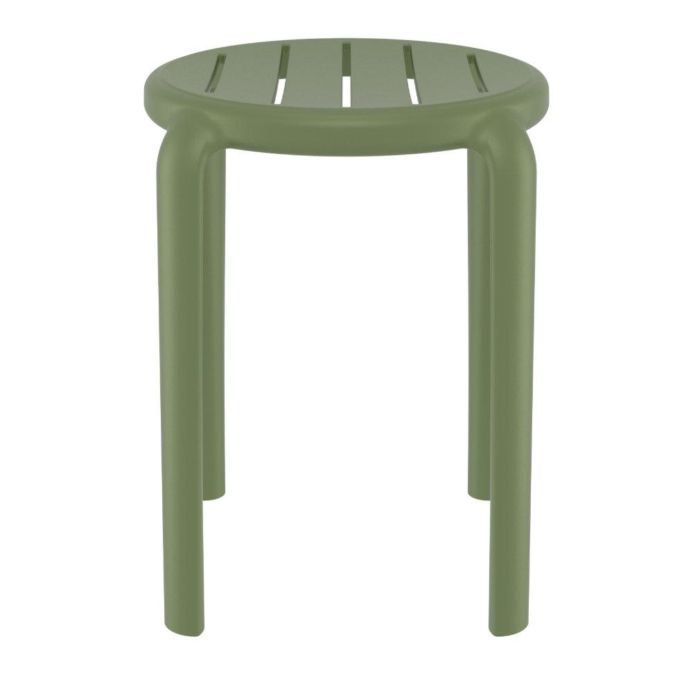 Tom Resin Dining Stool Olive Green. Picture 2