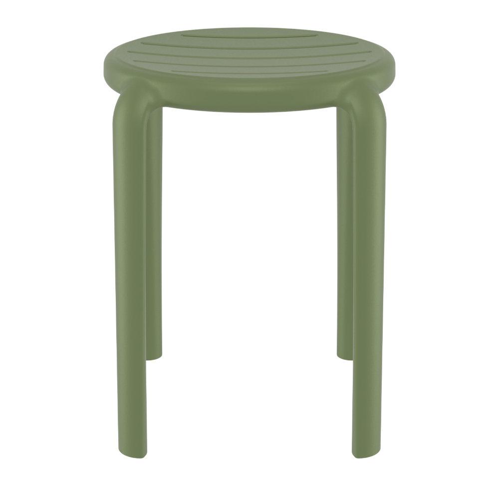 Tom Resin Dining Stool Olive Green. Picture 3