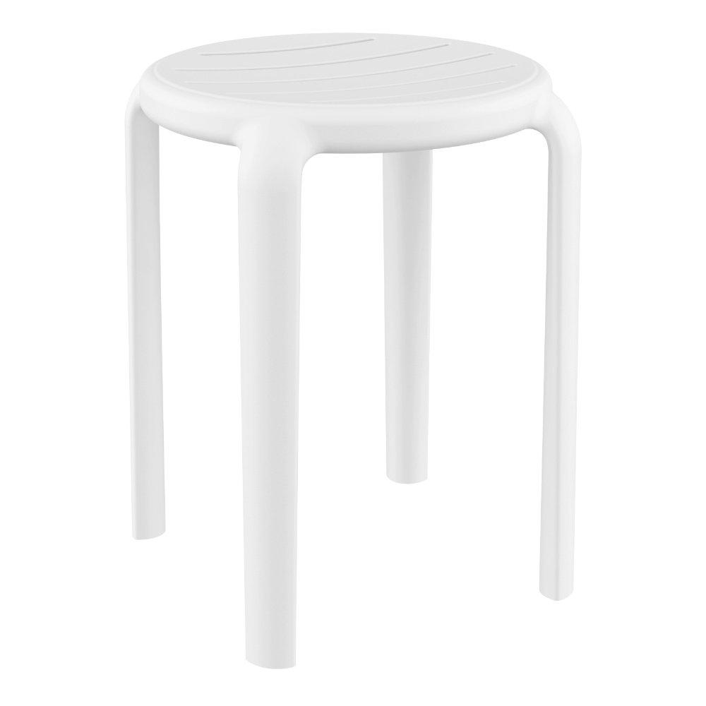 Tom Resin Dining Stool White. Picture 1