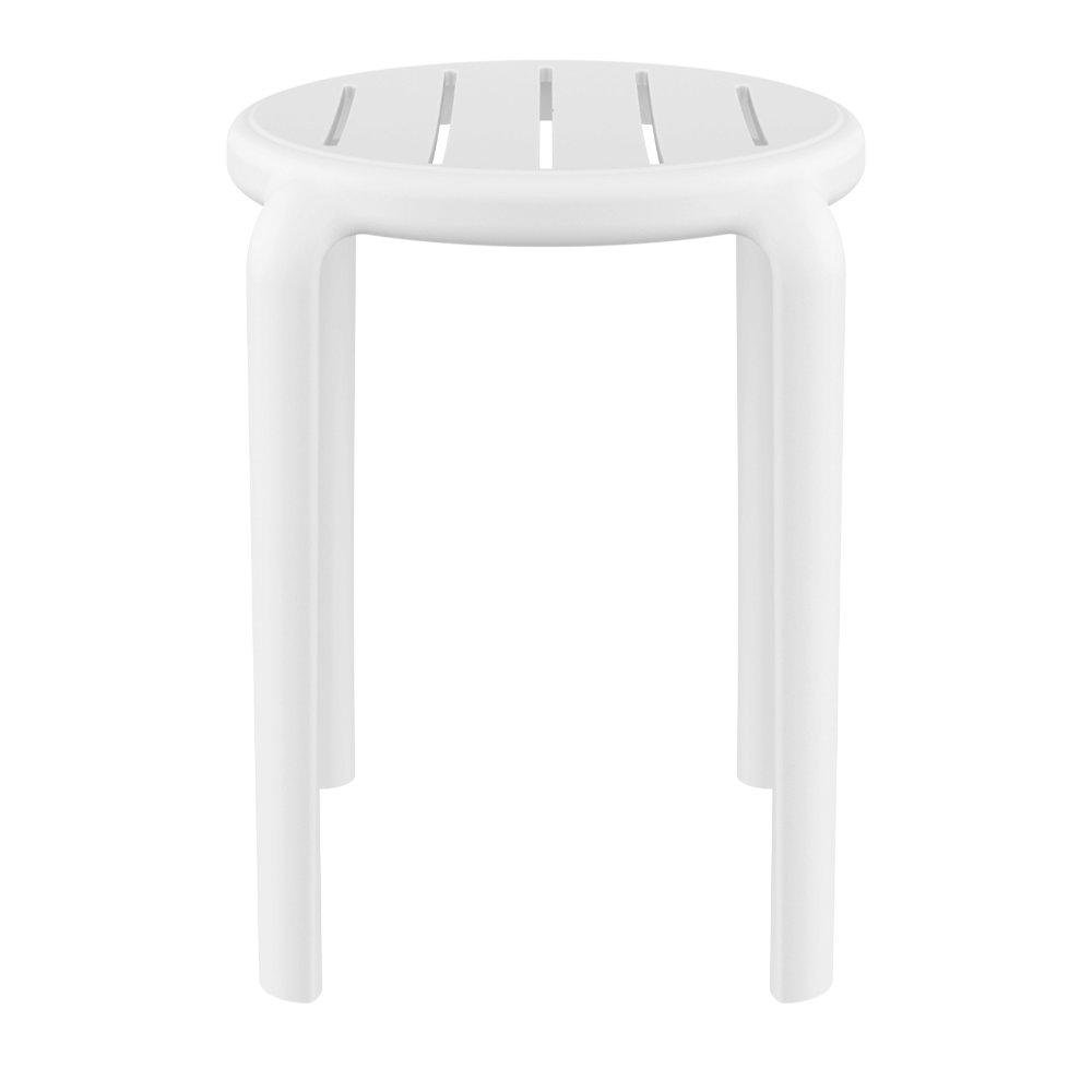 Tom Resin Dining Stool White. Picture 2