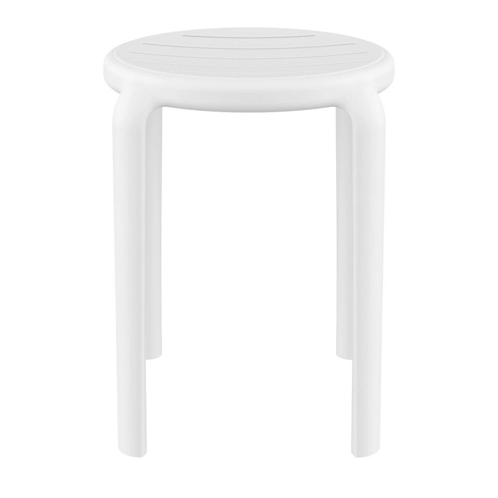 Tom Resin Dining Stool White. Picture 3