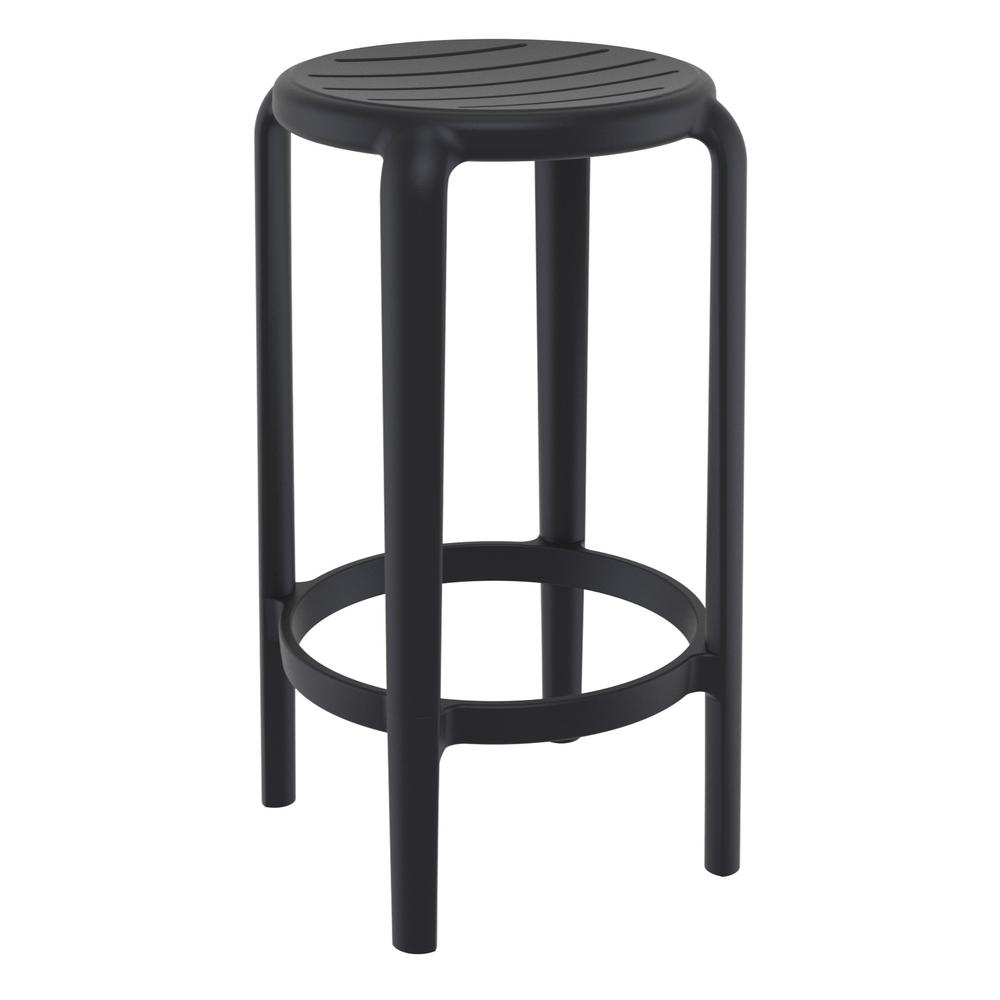 Tom Resin Counter Stool Black. Picture 1