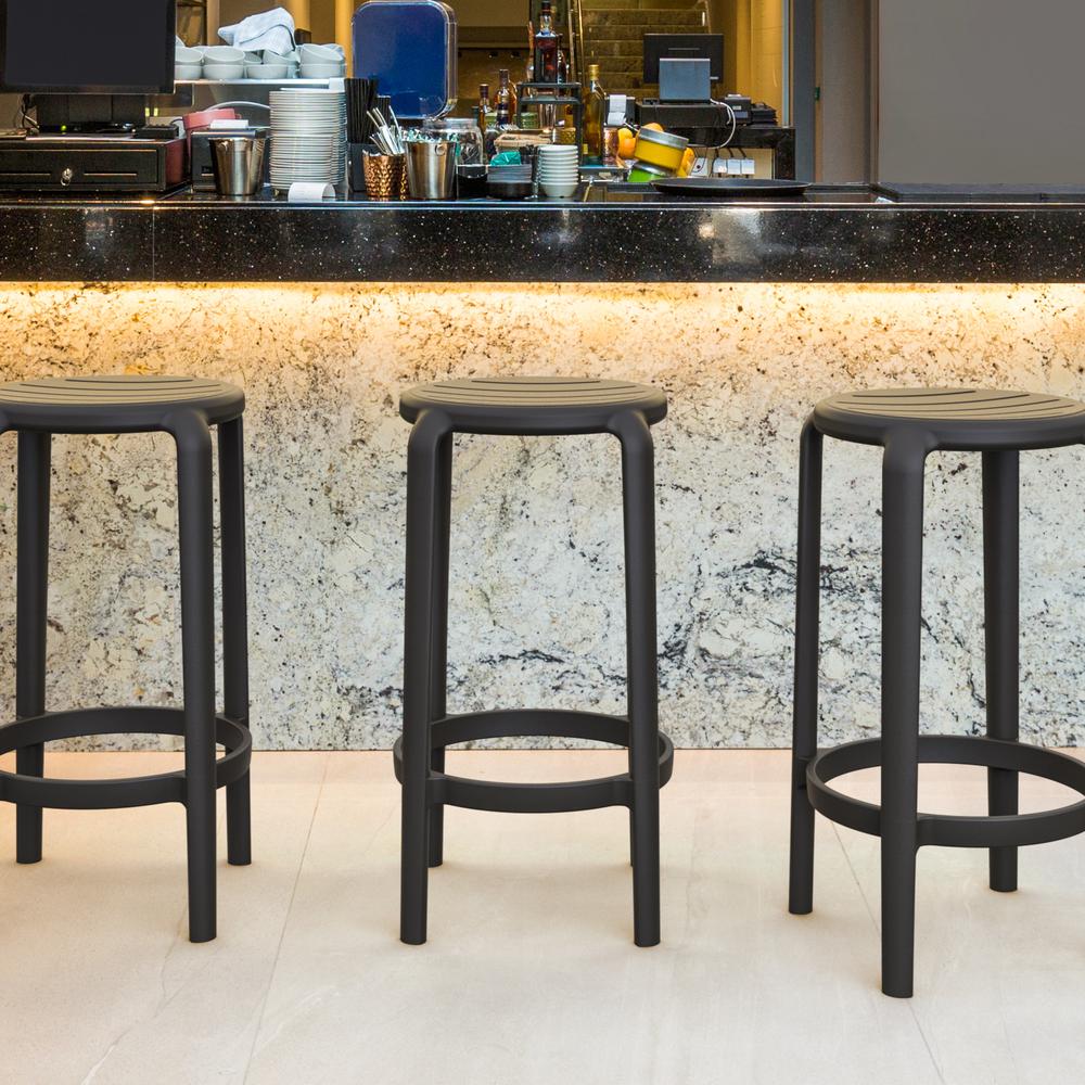 Tom Resin Counter Stool Black. Picture 4