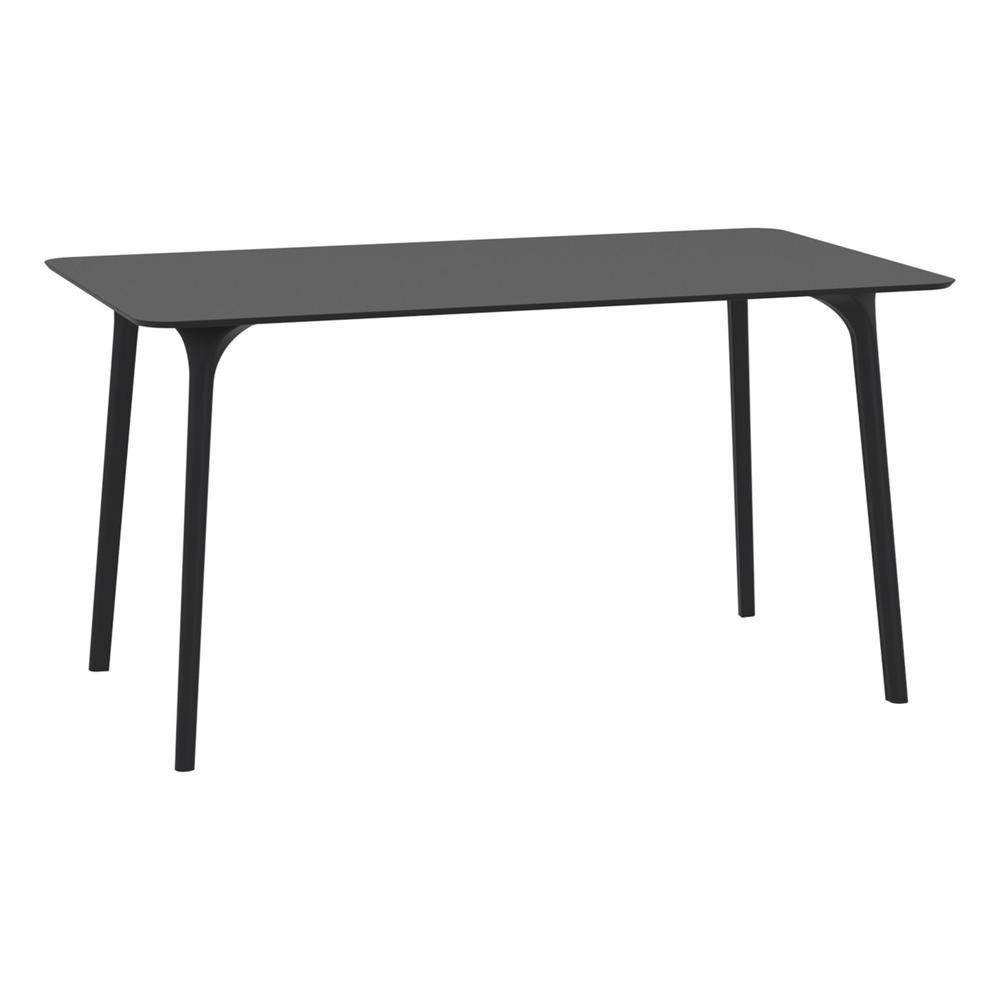 Maya Rectangle Table 55 inch Black. Picture 1