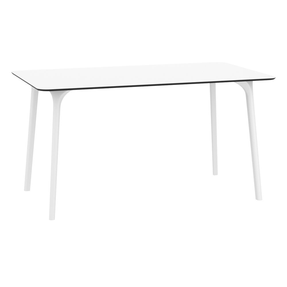 Maya Rectangle Table 55 inch White. Picture 1