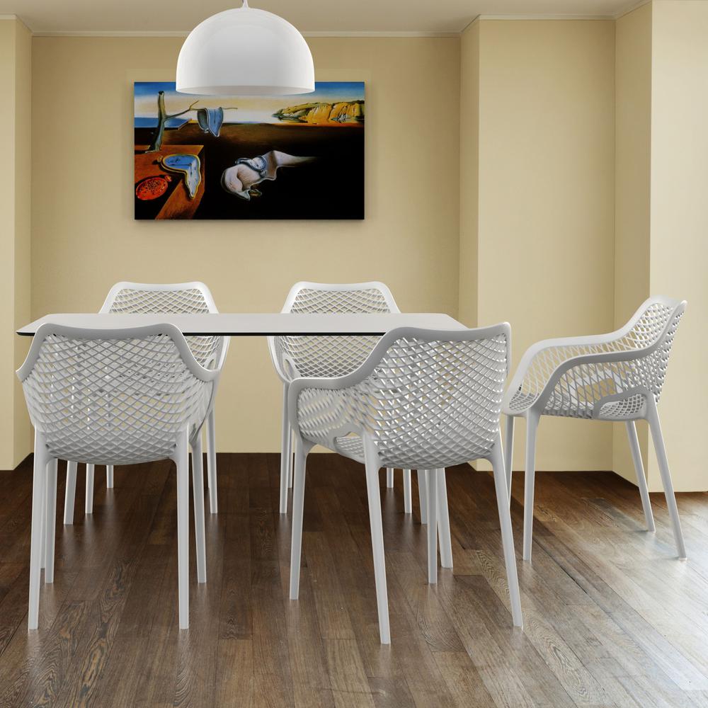 Dining Table 55 inch Rectangle Table, White, Belen Kox. Picture 8