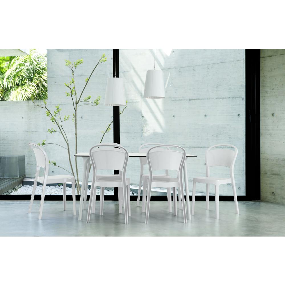 Dining Table 55 inch Rectangle Table, White, Belen Kox. Picture 13