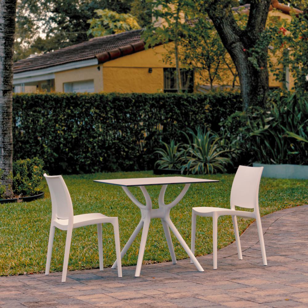Maya Dining Set with 2 Chairs White. Picture 1