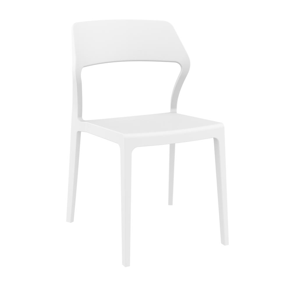 Snow Dining Set with 2 Chairs White. Picture 2