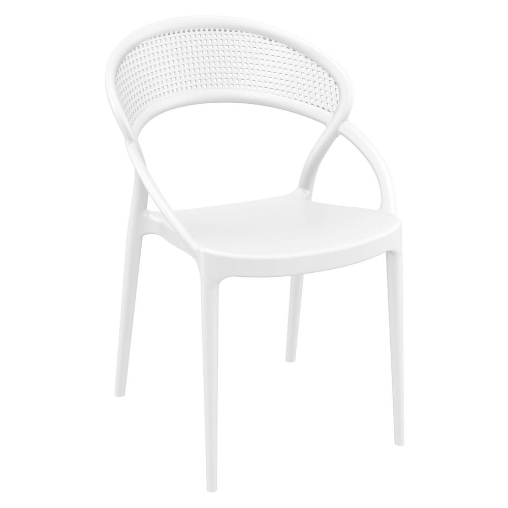 Sunset Dining Set with 2 Chairs White. Picture 2
