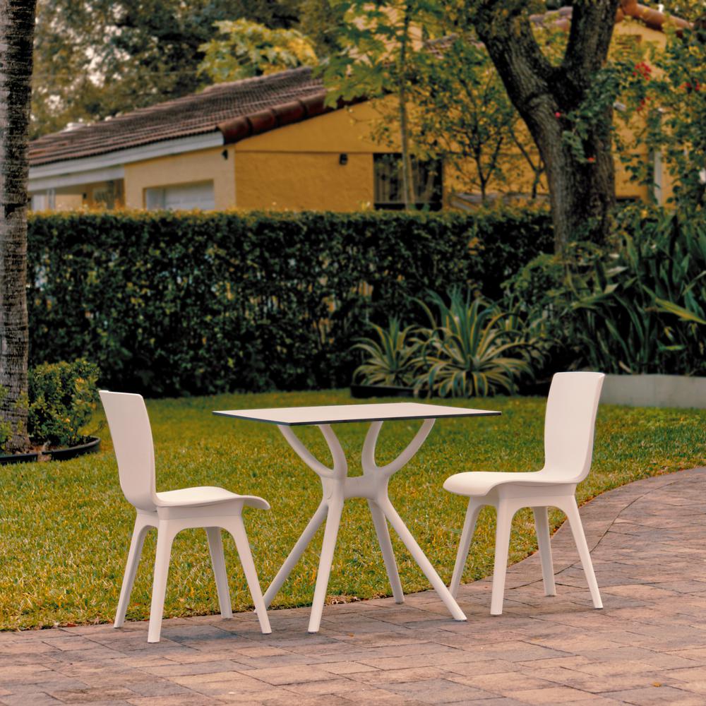 Mio Dining Set with 2 Chairs White. The main picture.