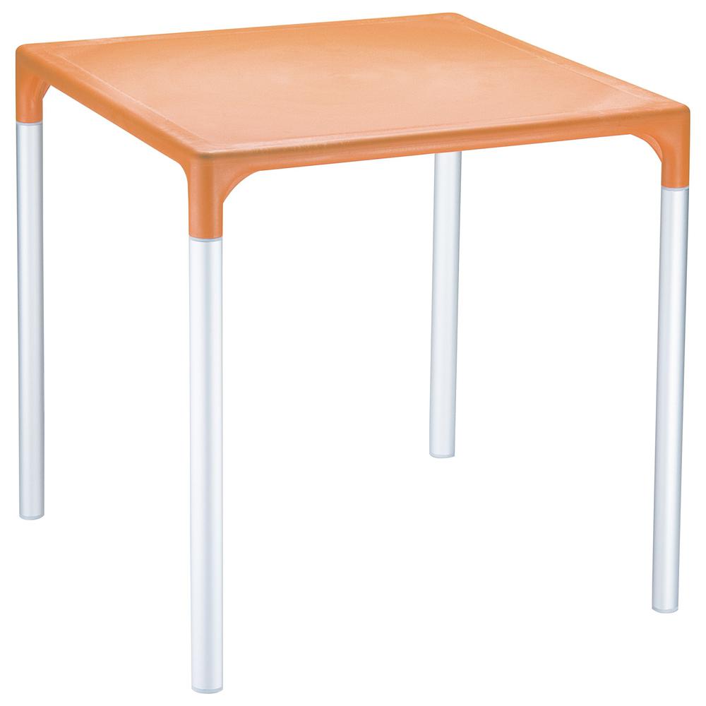 Square Outdoor Dining Table, 28 inch, Orange, Belen Kox. Picture 1