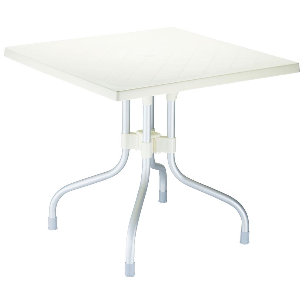 Forza Square Folding Table 31 inch Beige. Picture 1