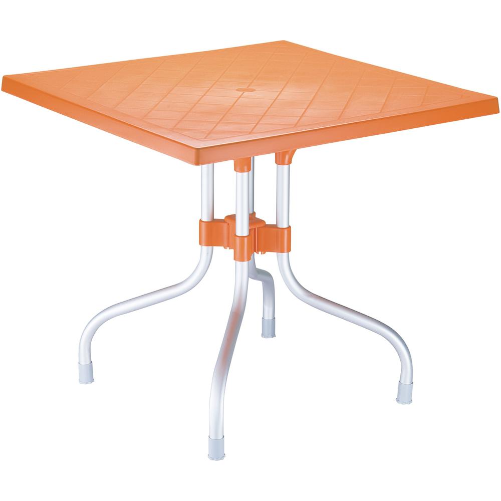 Square Folding Table, 31 inch, Orange, Belen Kox. Picture 1