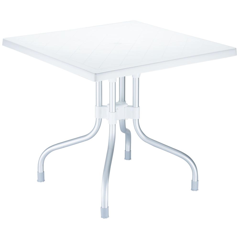 Forza Square Folding Table 31 inch White. Picture 1