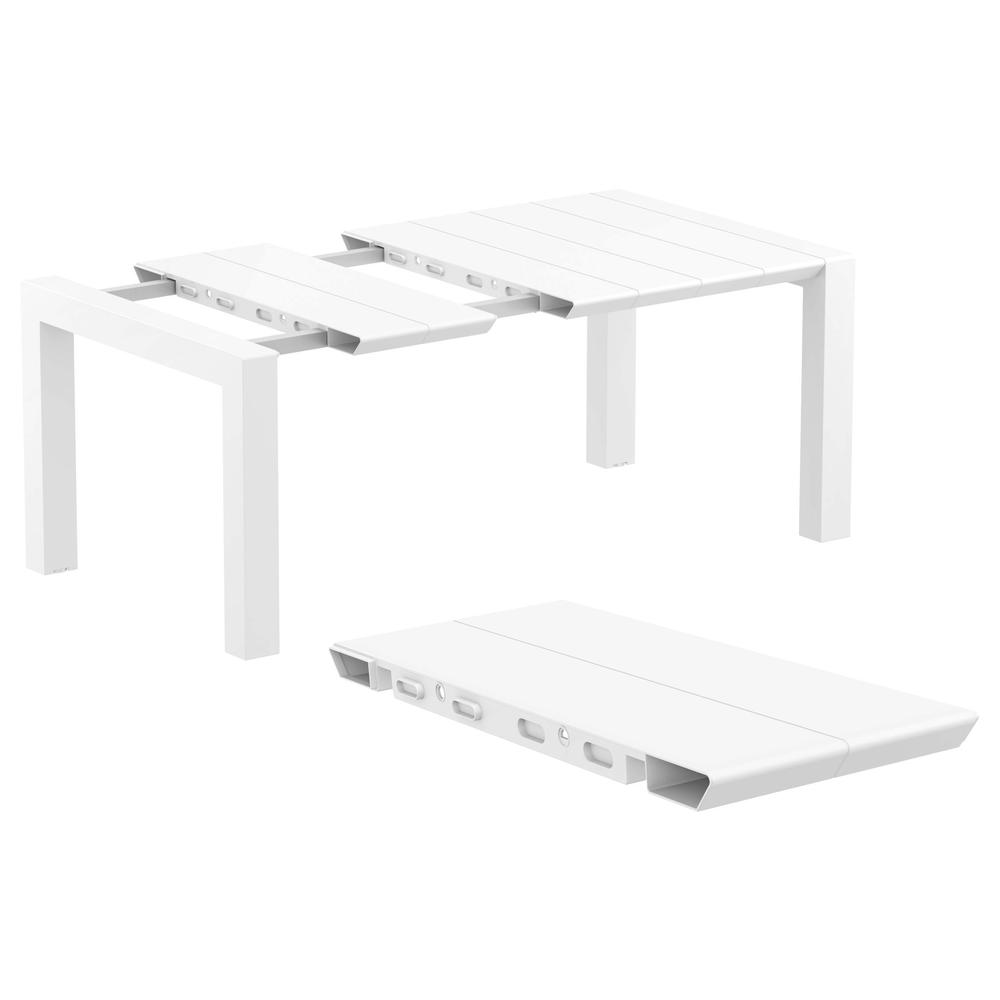 Vegas Dining Table 39 inch to 55 inch Extendable Table White. Picture 7