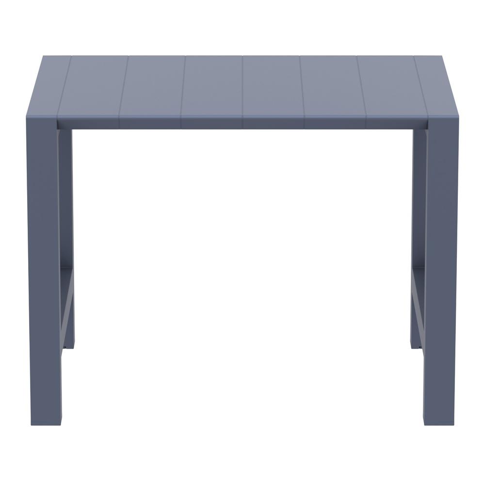 Vegas Bar Table 39 inch to 55 inch Extendable Table Dark Gray. Picture 5