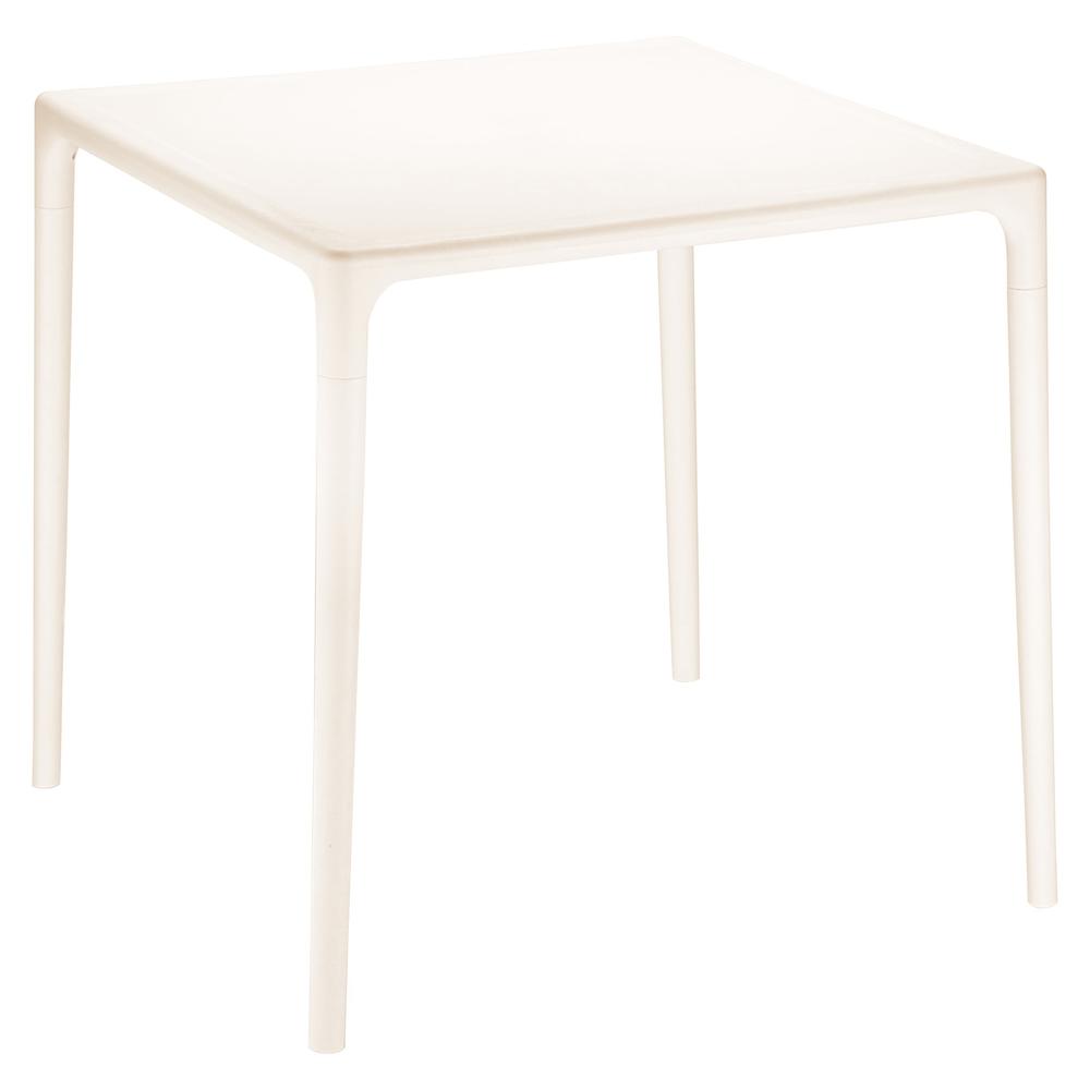Mango Square Dining Table Beige 28 inch. Picture 1