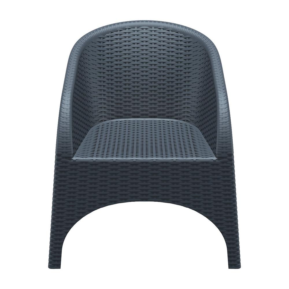 Aruba Resin Wickerlook Chair Dark Gray, Set of 2. Picture 1