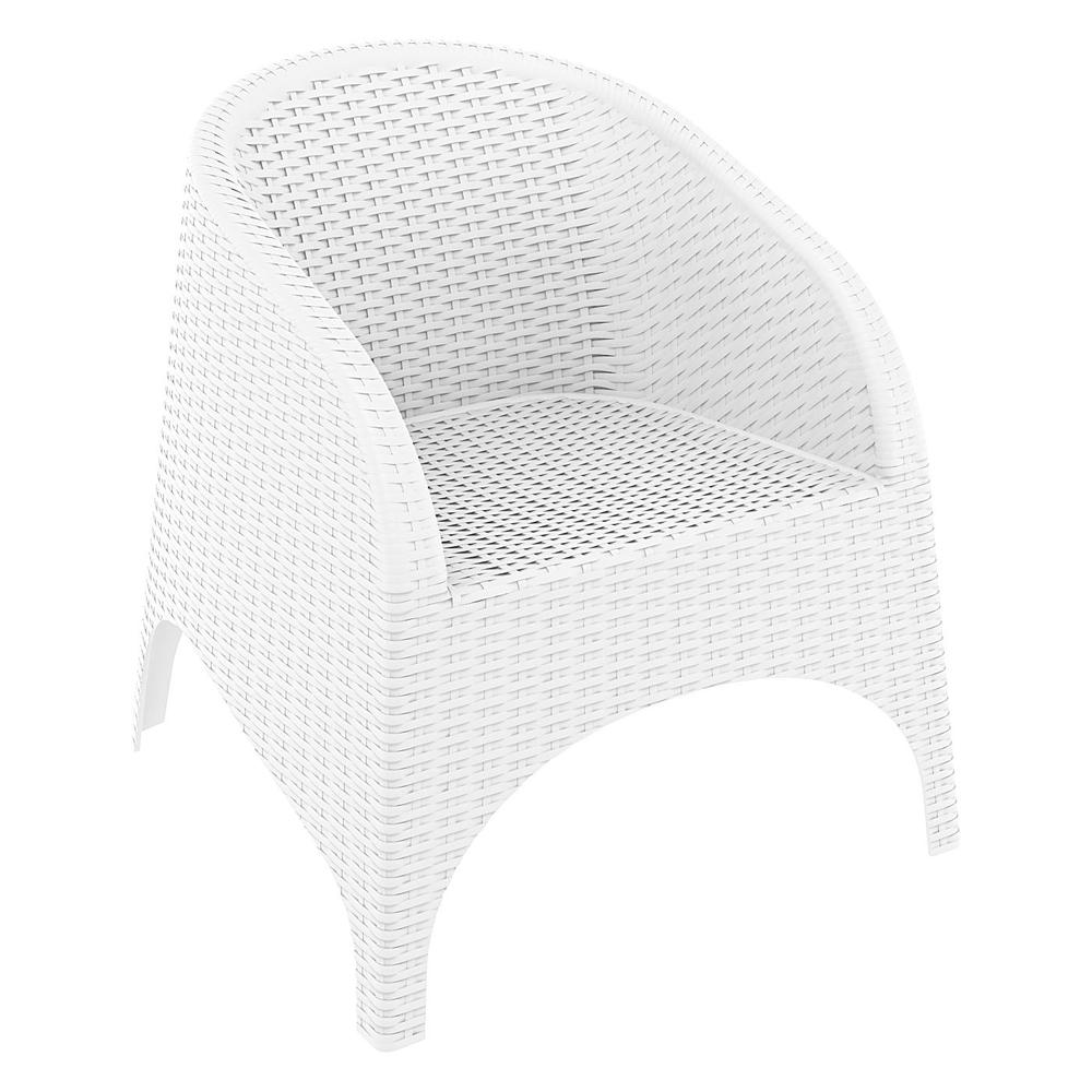 Aruba Resin Wickerlook Chair White, Set of 2. Picture 1