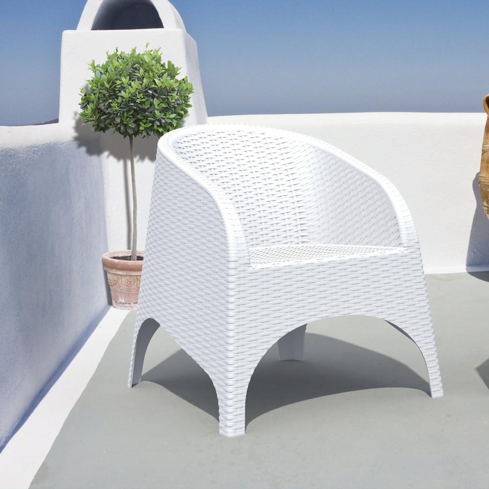 Aruba Resin Wickerlook Chair White, Set of 2. Picture 9