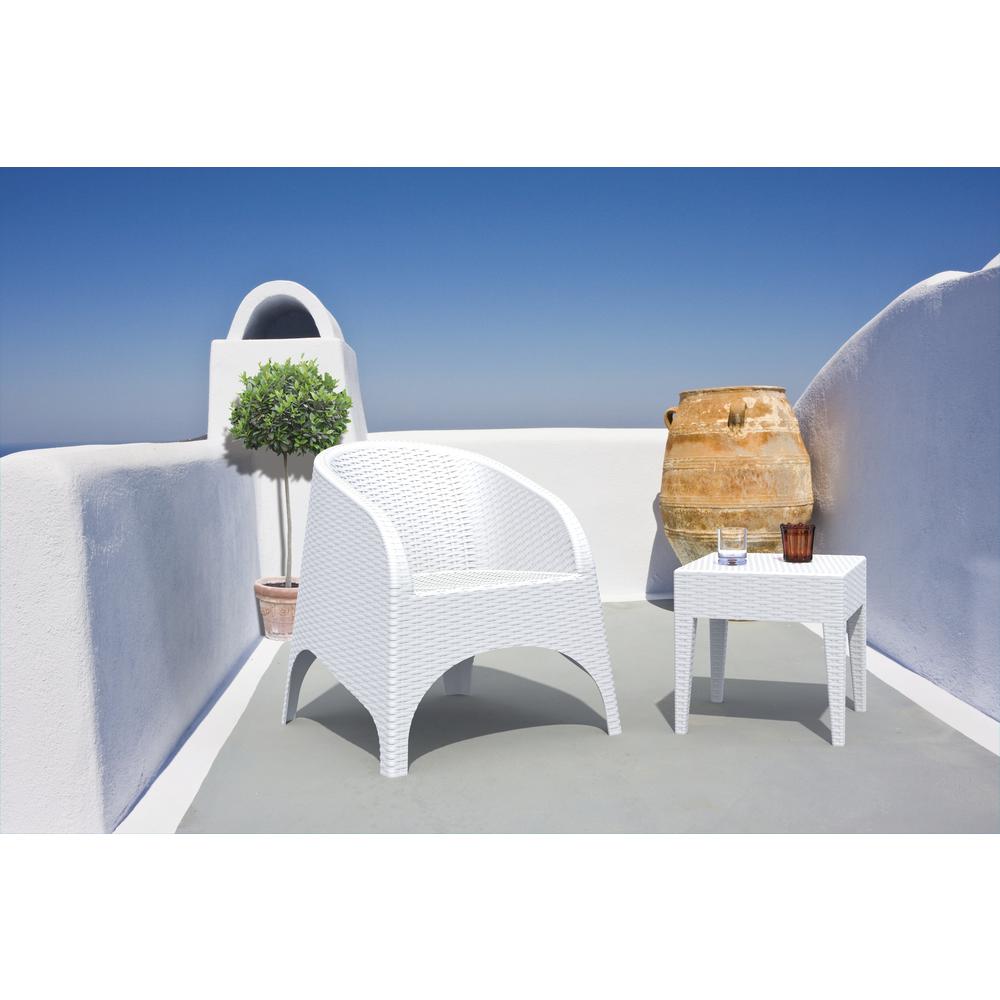 Aruba Resin Wickerlook Chair White, Set of 2. Picture 10