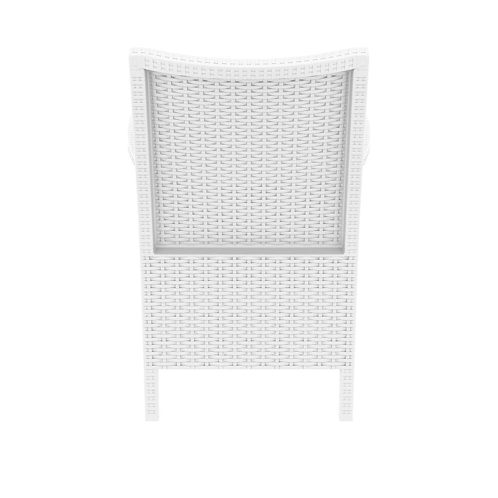 Resin Chair Set with Sunbrella Natural Cushion, White, Belen Kox. Picture 6