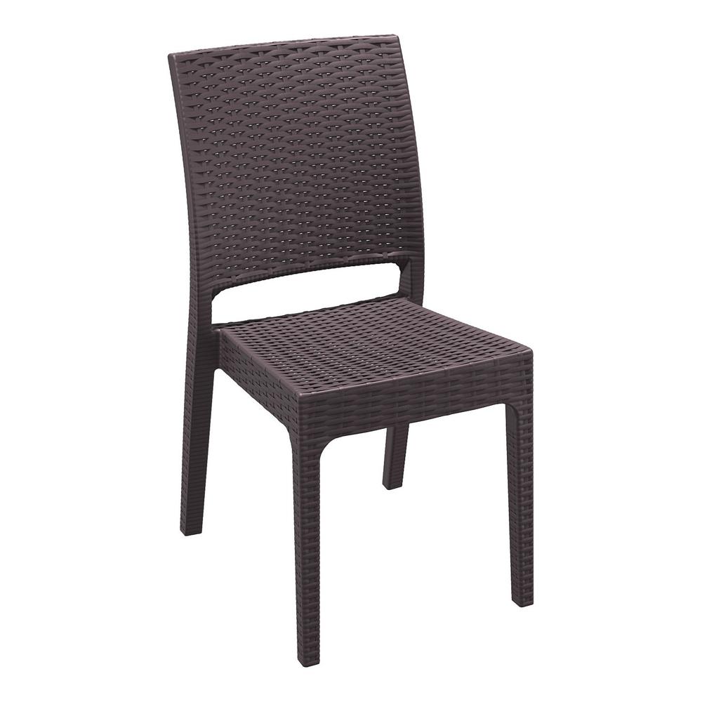 Resin Dining Chair Brown - Set Of 2. Picture 1
