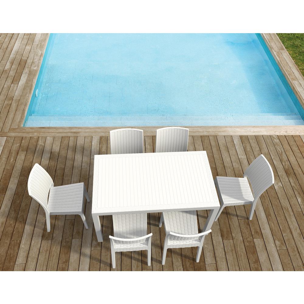 Florida Resin Wickerlook Dining Chair White, set of 2. Picture 2