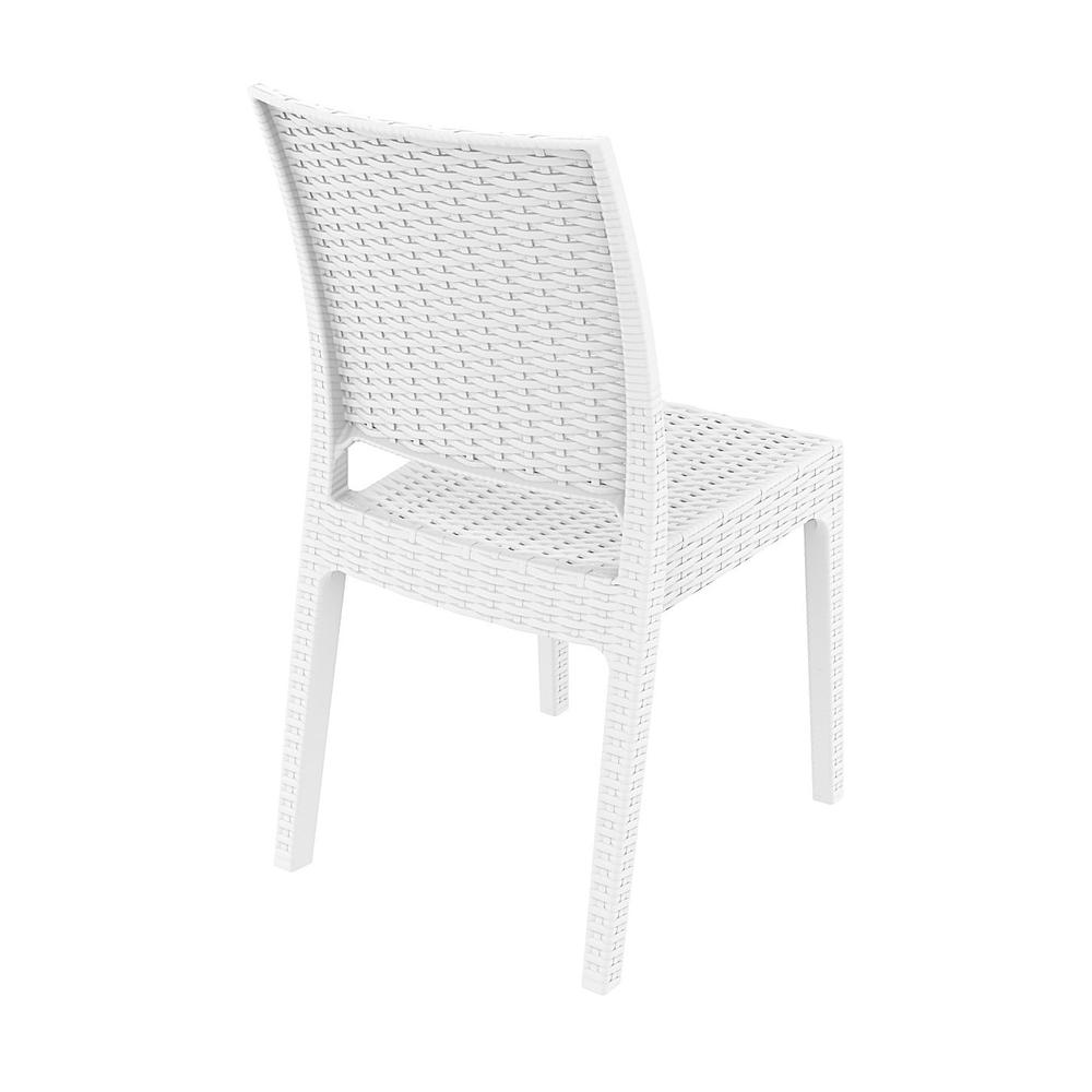 Florida Resin Wickerlook Dining Chair White, set of 2. Picture 6