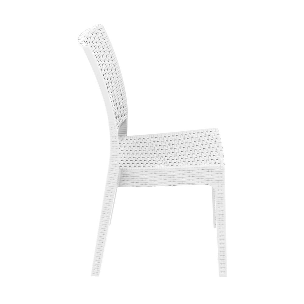 Florida Resin Wickerlook Dining Chair White, set of 2. Picture 8